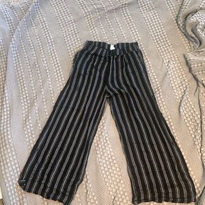 Black and White Striped Pants